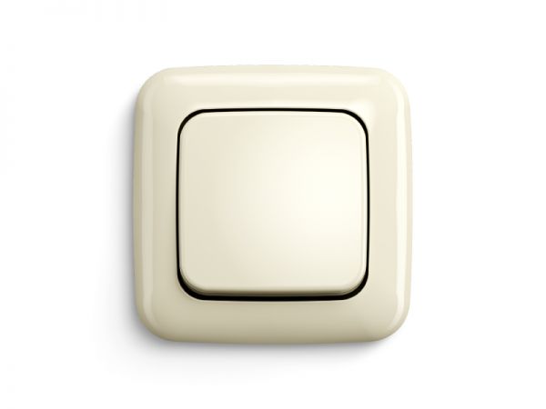 Busch Jaeger Duro 2000 Rahmen + Einzelwippe creme